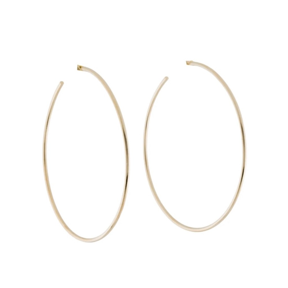 Jennifer Fisher Gold Textured Hoop Earrings